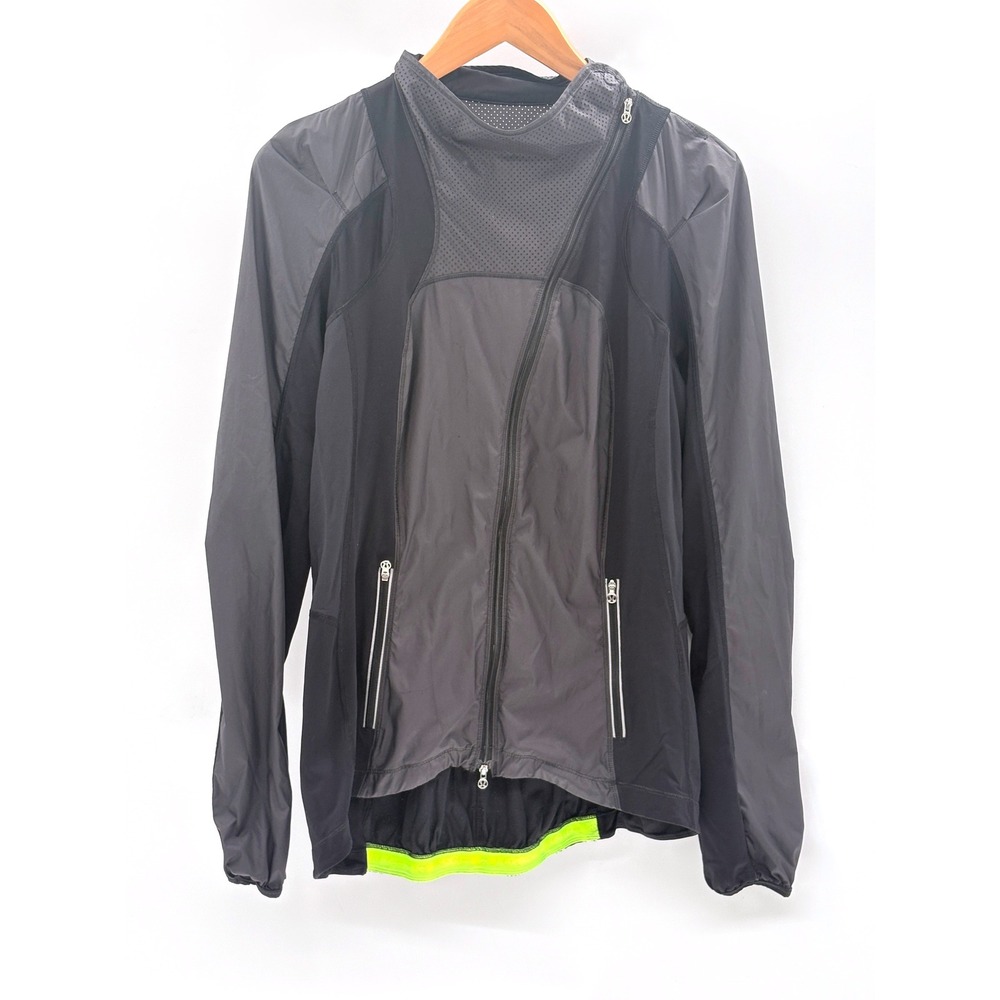 Lululemon Jacket Cycling Presta Women Size 10 Black Packable Active